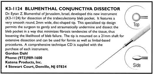 Katena Blumenthal Conjunctiva Dissector- New Products/Eurotimes
