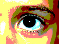 Eye in bright colors